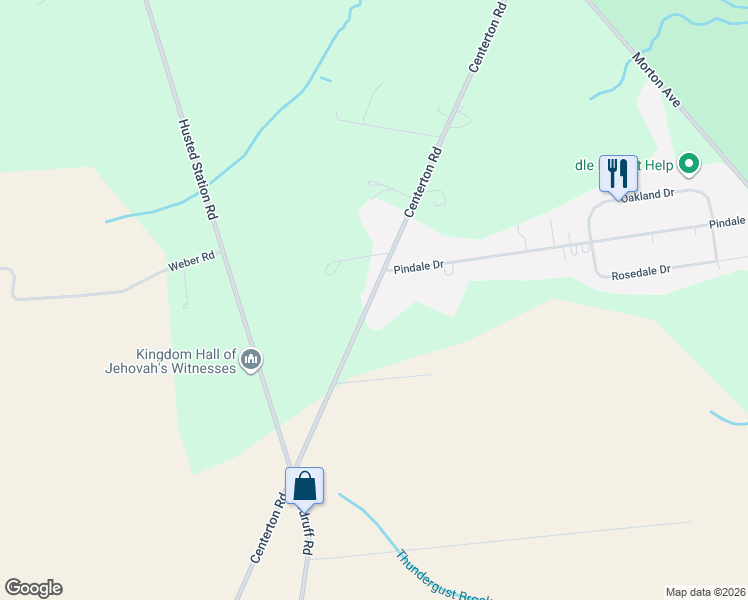 map of restaurants, bars, coffee shops, grocery stores, and more near 457 Centerton Road in Bridgeton