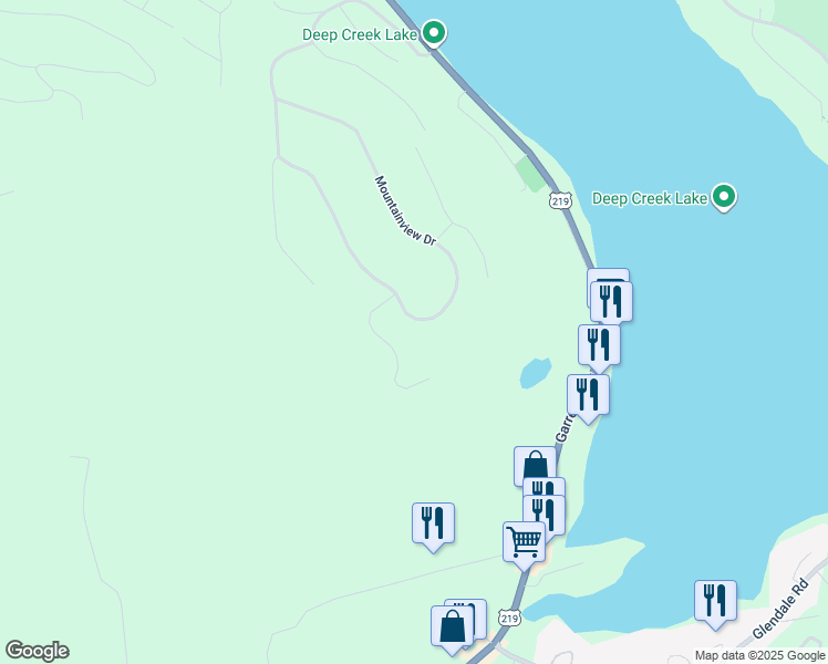 map of restaurants, bars, coffee shops, grocery stores, and more near 1074 Mountainview Drive in Oakland