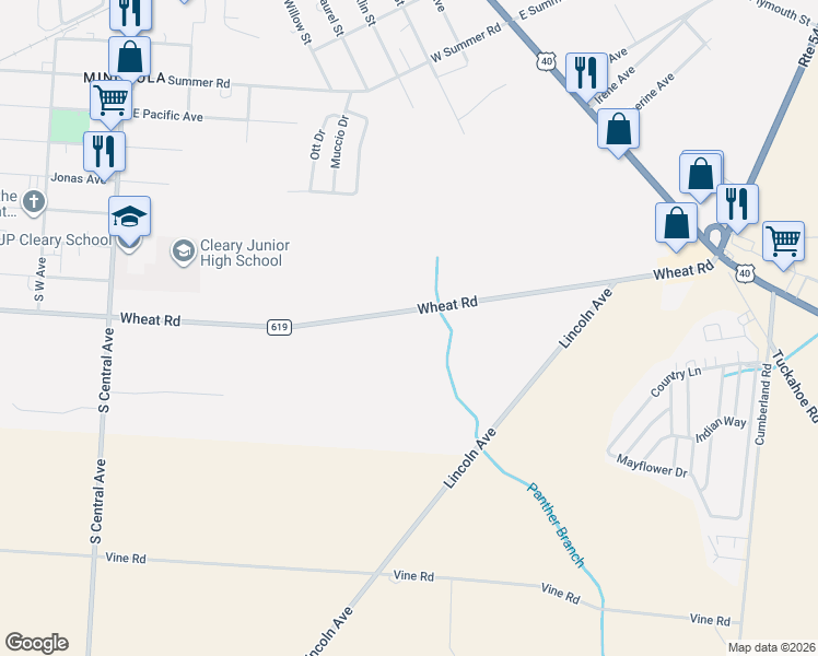 map of restaurants, bars, coffee shops, grocery stores, and more near 157 Wheat Road in Buena
