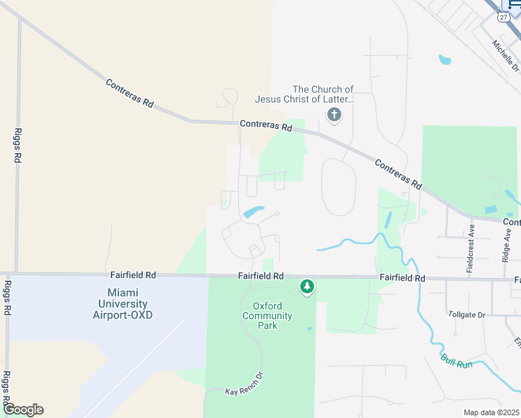 map of restaurants, bars, coffee shops, grocery stores, and more near 6727 Contreras Road in Oxford