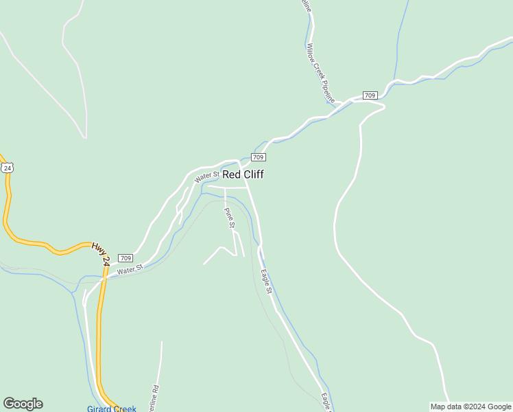 map of restaurants, bars, coffee shops, grocery stores, and more near 376 Eagle Street in Red Cliff