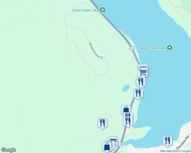 map of restaurants, bars, coffee shops, grocery stores, and more near 1074 Mountainview Drive in Oakland