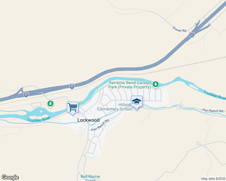 map of restaurants, bars, coffee shops, grocery stores, and more near 202 West Avenue De La Emerald in Sparks