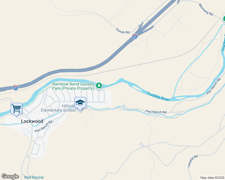 map of restaurants, bars, coffee shops, grocery stores, and more near 400 Avenue of the Colors in Sparks