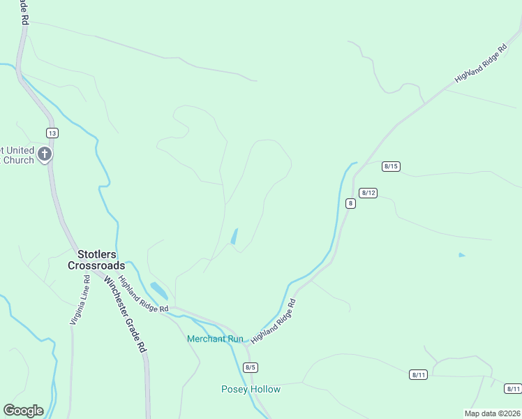 map of restaurants, bars, coffee shops, grocery stores, and more near 424 Oak Hill Road in Berkeley Springs