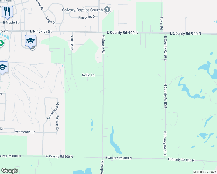 map of restaurants, bars, coffee shops, grocery stores, and more near 8534 North Murphy Road in Brazil