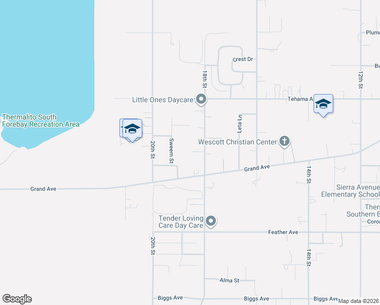 map of restaurants, bars, coffee shops, grocery stores, and more near 1605 18th Street in Oroville