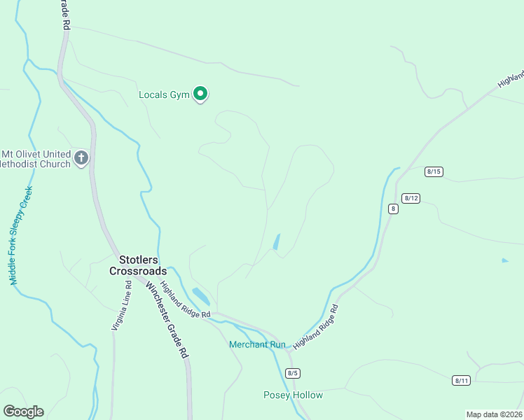 map of restaurants, bars, coffee shops, grocery stores, and more near 116 Hickory Hollow Road in Berkeley Springs