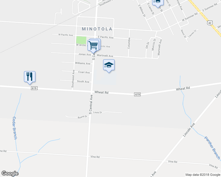 map of restaurants, bars, coffee shops, grocery stores, and more near 240 Wheat Road in Buena