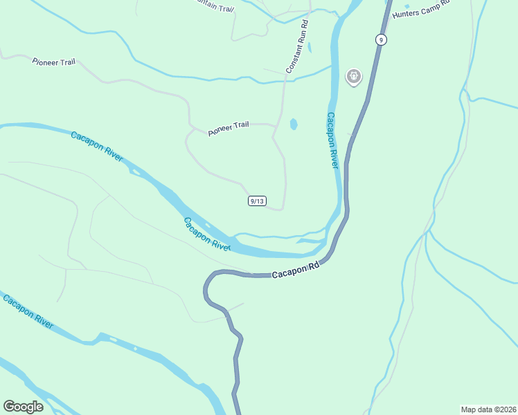map of restaurants, bars, coffee shops, grocery stores, and more near 1807 Constant Run Road in Great Cacapon