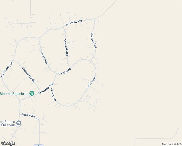 map of restaurants, bars, coffee shops, grocery stores, and more near 8804 Lariat Loop in Elizabeth