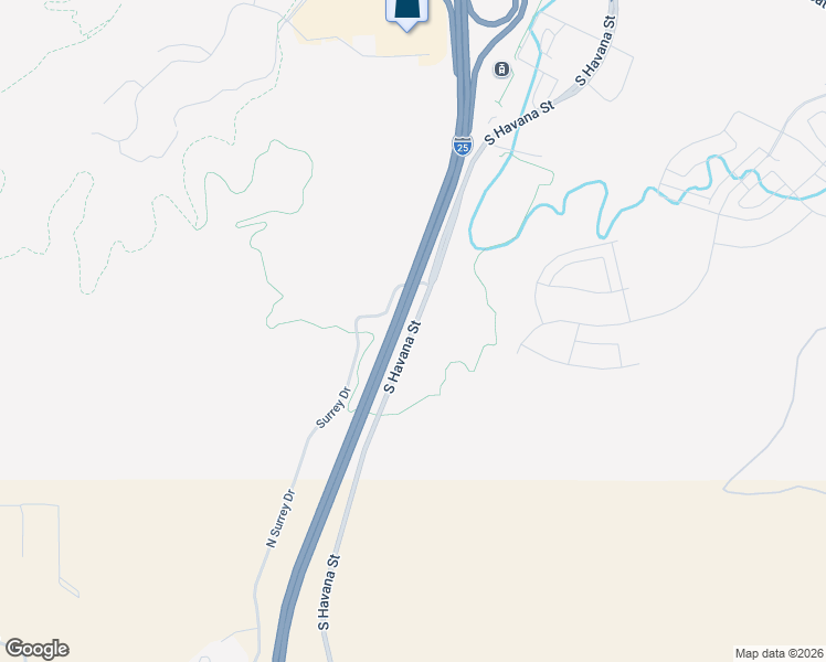 map of restaurants, bars, coffee shops, grocery stores, and more near South Havana Street in Littleton
