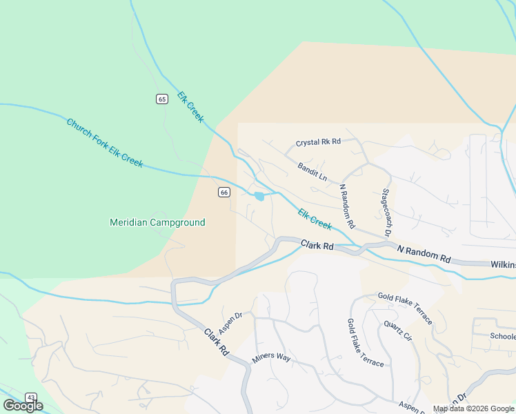 map of restaurants, bars, coffee shops, grocery stores, and more near 124 Prospectors Way in Bailey