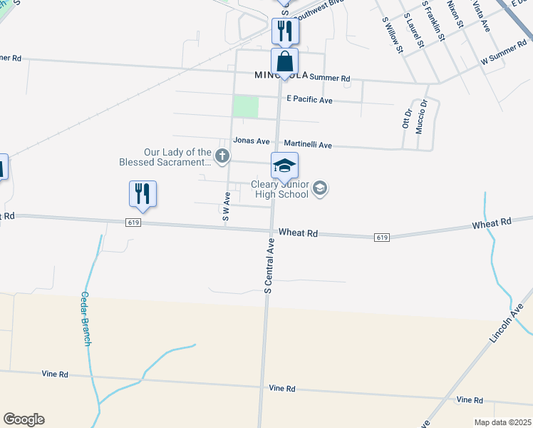 map of restaurants, bars, coffee shops, grocery stores, and more near 1406 Central Avenue in Buena