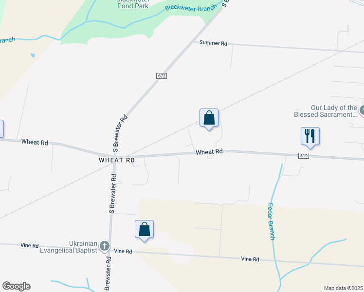 map of restaurants, bars, coffee shops, grocery stores, and more near 384 Wheat Road in Vineland