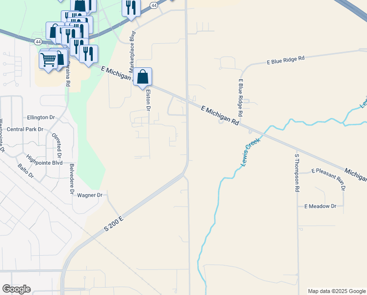map of restaurants, bars, coffee shops, grocery stores, and more near 931 Clark Road in Shelbyville