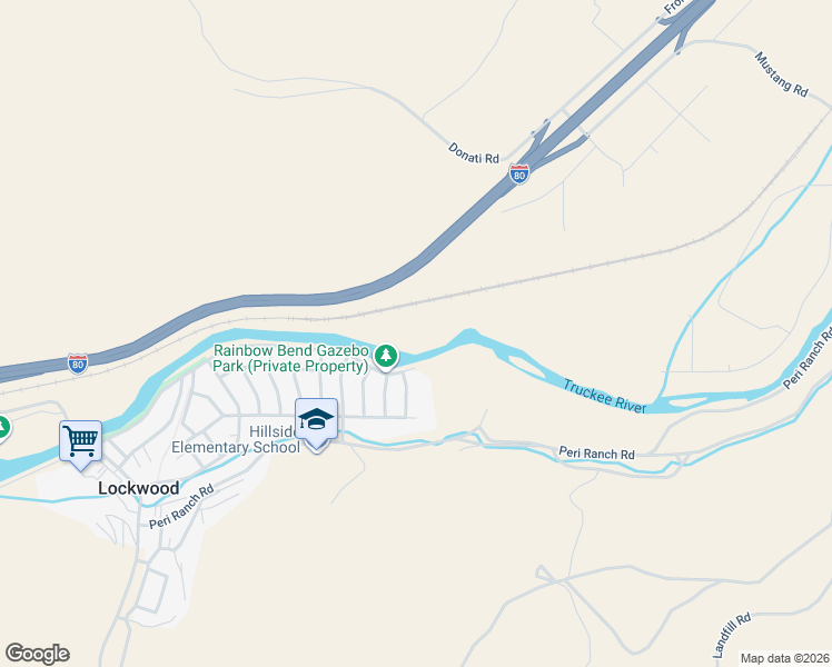 map of restaurants, bars, coffee shops, grocery stores, and more near 400 Avenue of the Colors in Sparks