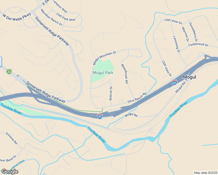 map of restaurants, bars, coffee shops, grocery stores, and more near 65 Bobcat Drive in Reno