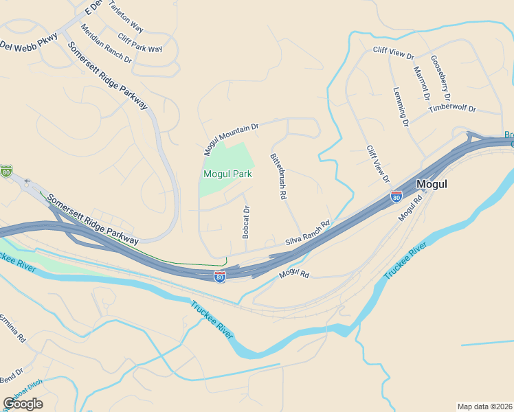 map of restaurants, bars, coffee shops, grocery stores, and more near 65 Bobcat Drive in Reno