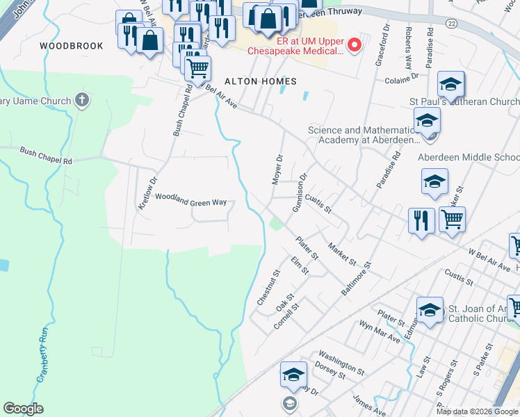 map of restaurants, bars, coffee shops, grocery stores, and more near 702 Plater Street in Aberdeen