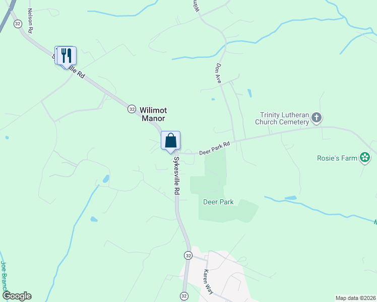 map of restaurants, bars, coffee shops, grocery stores, and more near 612 Deer Park Road in Westminster