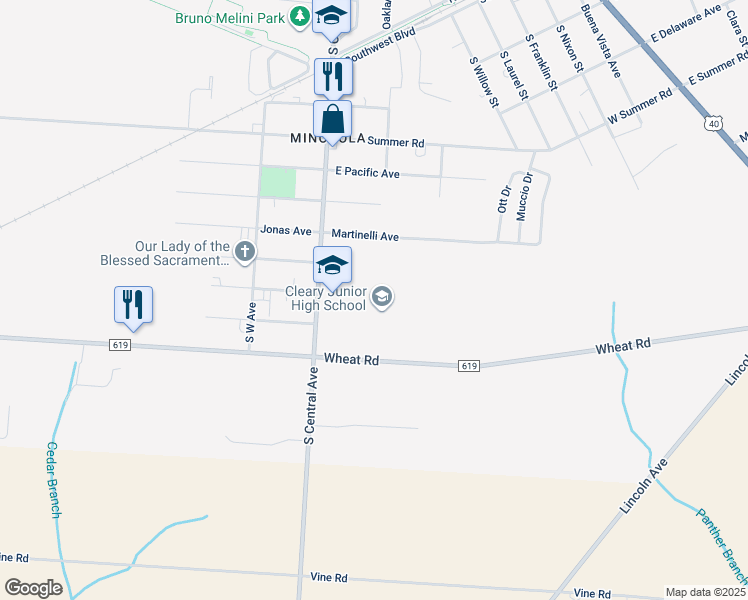 map of restaurants, bars, coffee shops, grocery stores, and more near 1501 Central Avenue in Buena