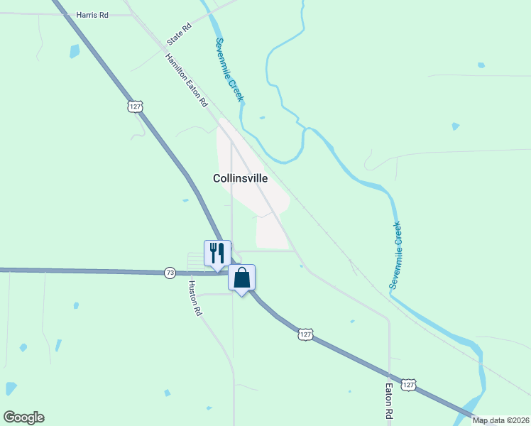 map of restaurants, bars, coffee shops, grocery stores, and more near 5059 Hamilton Eaton Road in Hamilton