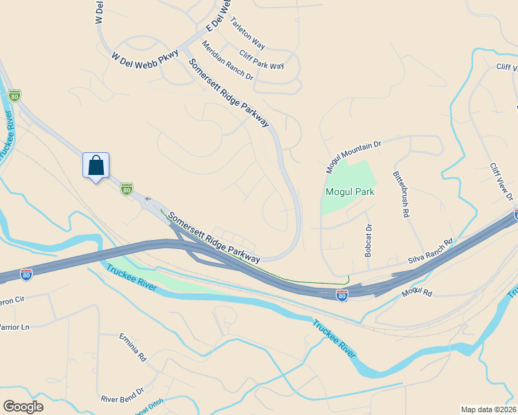 map of restaurants, bars, coffee shops, grocery stores, and more near 9248 Maplehurst Trail in Reno