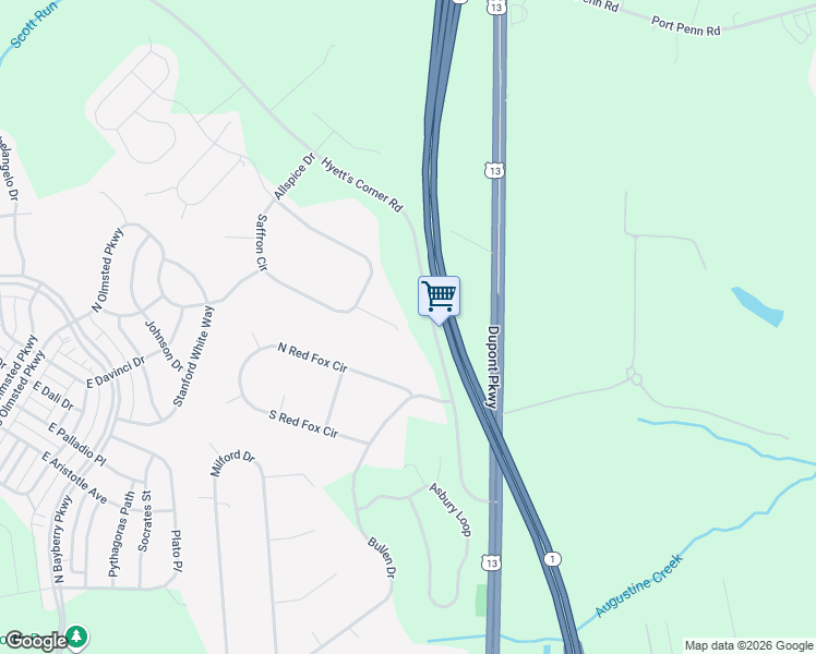 map of restaurants, bars, coffee shops, grocery stores, and more near 513 Cilantro Court in Middletown