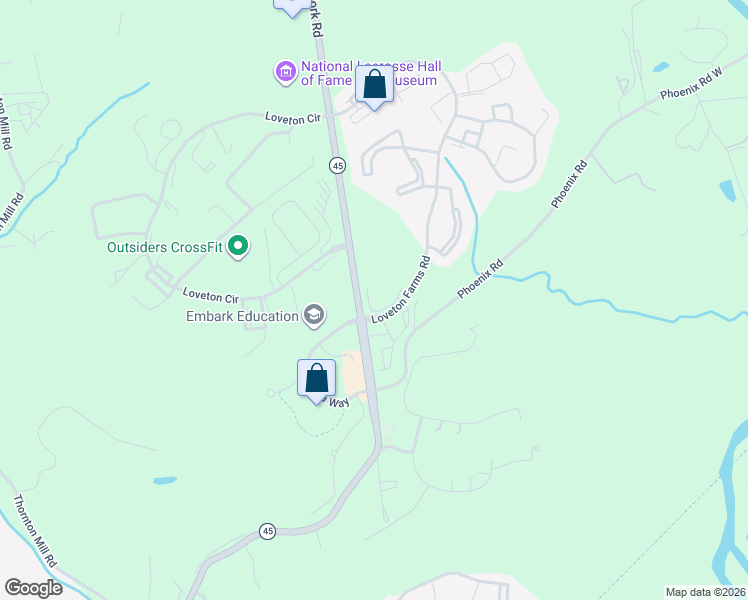 map of restaurants, bars, coffee shops, grocery stores, and more near 38 Loveton Farms Court in Sparks Glencoe