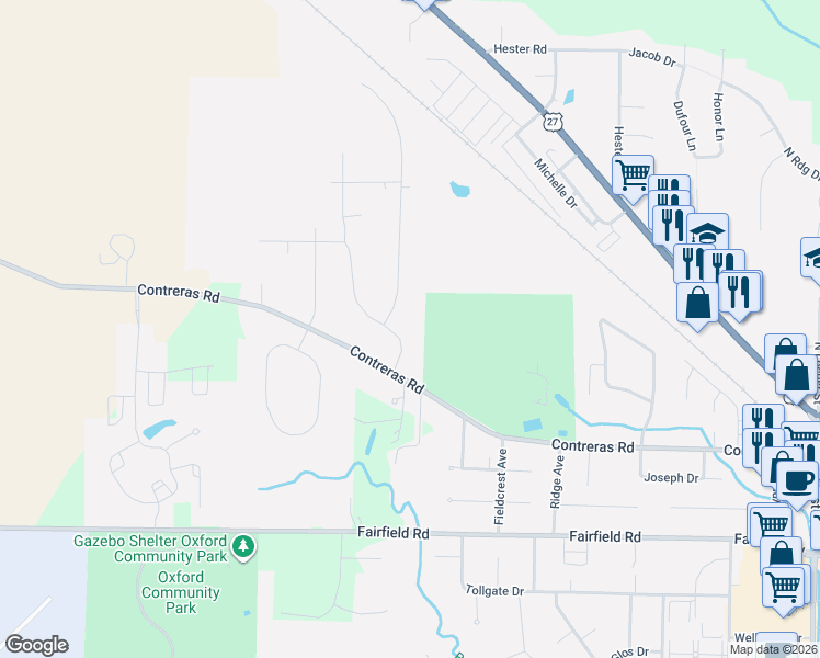 map of restaurants, bars, coffee shops, grocery stores, and more near 15 Olde Farm Road in Oxford