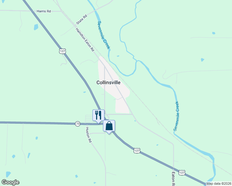 map of restaurants, bars, coffee shops, grocery stores, and more near 5059 Hamilton Eaton Road in Hamilton