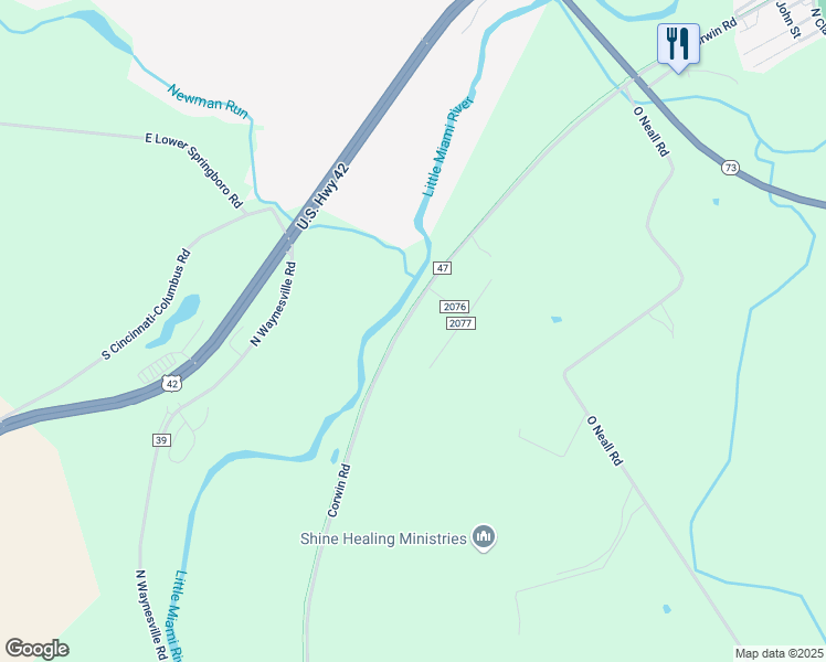 map of restaurants, bars, coffee shops, grocery stores, and more near 5606 Corwin Road in Waynesville