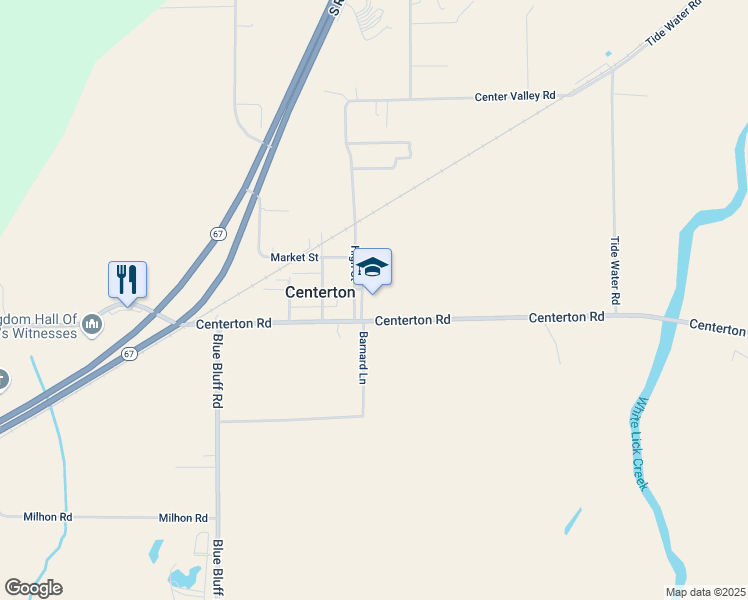 map of restaurants, bars, coffee shops, grocery stores, and more near 6075 High Street in Martinsville