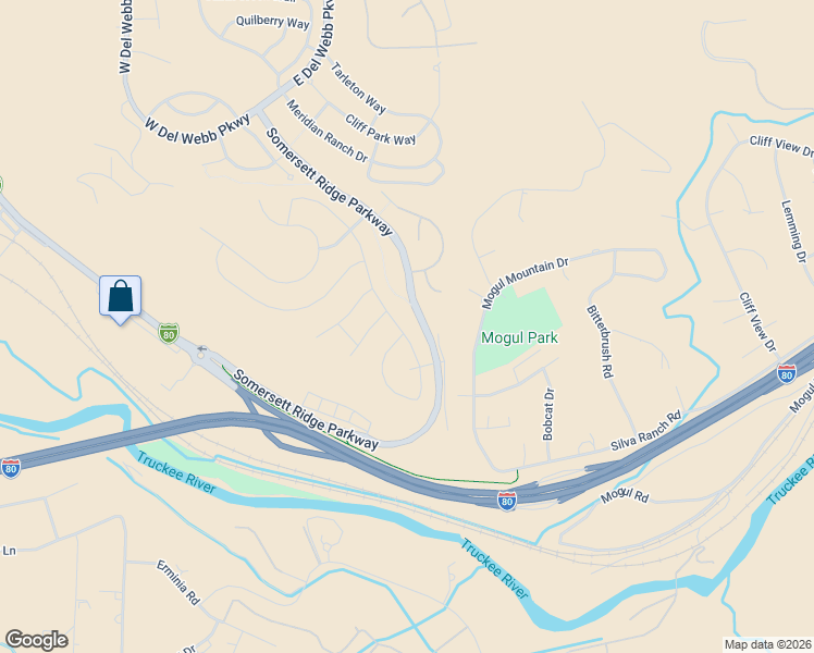 map of restaurants, bars, coffee shops, grocery stores, and more near 894 Larrimore Trail in Reno