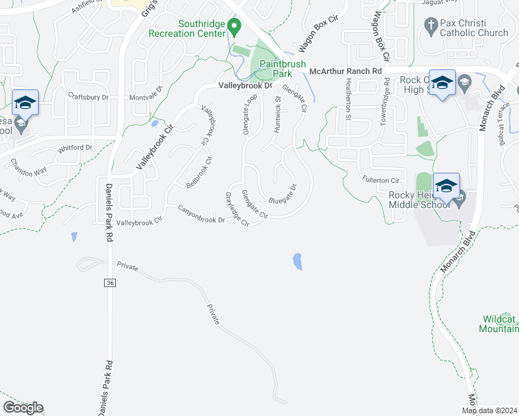 map of restaurants, bars, coffee shops, grocery stores, and more near 10886 Glengate Circle in Littleton