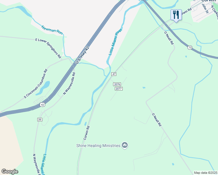 map of restaurants, bars, coffee shops, grocery stores, and more near 5606 Corwin Road in Waynesville