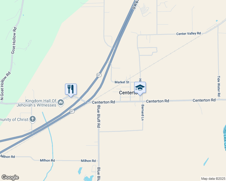 map of restaurants, bars, coffee shops, grocery stores, and more near 1506 Franklin Street in Martinsville