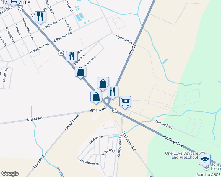 map of restaurants, bars, coffee shops, grocery stores, and more near 108 Blue Anchor Road in Buena