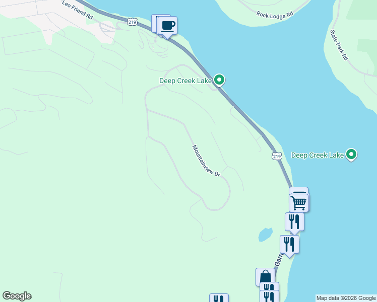 map of restaurants, bars, coffee shops, grocery stores, and more near 1543 Mountainview Drive in Oakland