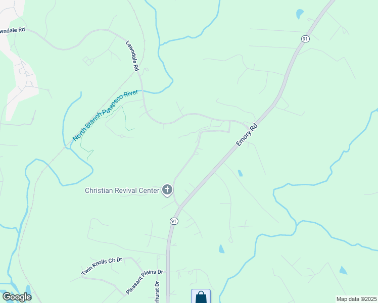map of restaurants, bars, coffee shops, grocery stores, and more near 3509 East Lawndale Road in Reisterstown