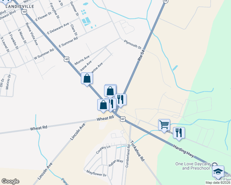 map of restaurants, bars, coffee shops, grocery stores, and more near 108 Blue Anchor Road in Buena