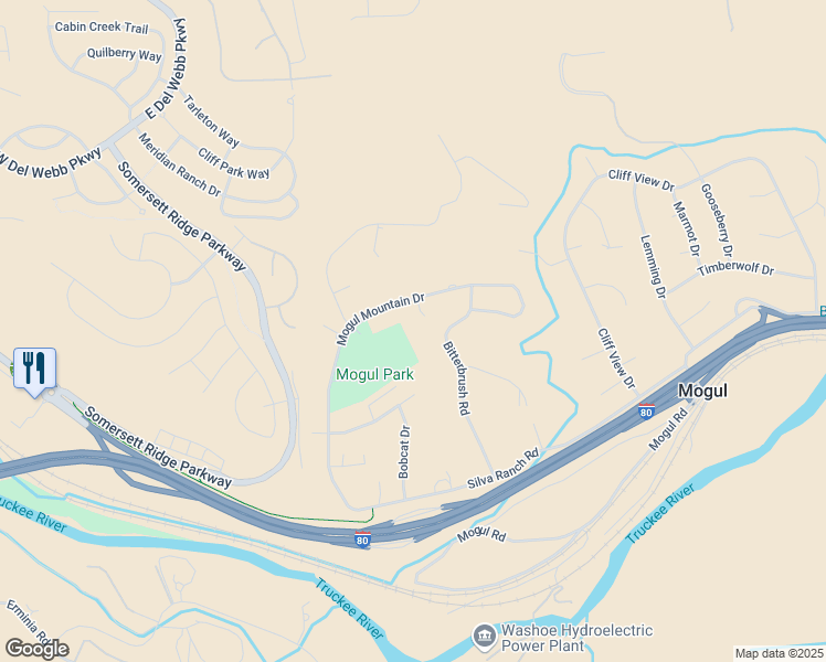 map of restaurants, bars, coffee shops, grocery stores, and more near 276 Eucalyptus Court in Reno