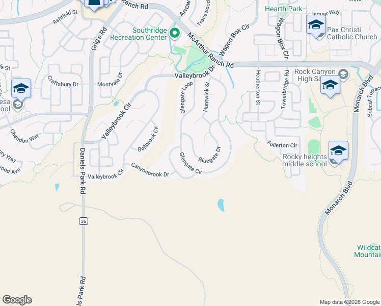map of restaurants, bars, coffee shops, grocery stores, and more near 4755 Bluegate Drive in Littleton