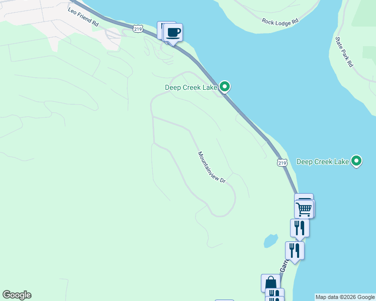 map of restaurants, bars, coffee shops, grocery stores, and more near 1543 Mountainview Drive in Oakland