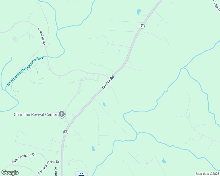 map of restaurants, bars, coffee shops, grocery stores, and more near 2100 Brookmead Court in Reisterstown