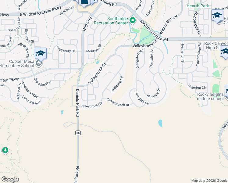 map of restaurants, bars, coffee shops, grocery stores, and more near 10992 Bellbrook Cir in Littleton