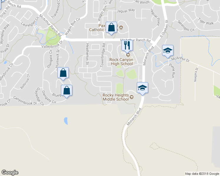 map of restaurants, bars, coffee shops, grocery stores, and more near 5412 Fullerton Circle in Littleton