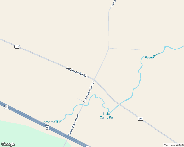 map of restaurants, bars, coffee shops, grocery stores, and more near 5181 Robinson Road Southeast in Washington Court House