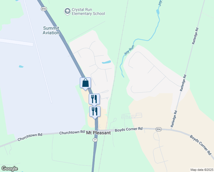 map of restaurants, bars, coffee shops, grocery stores, and more near 15 Mount Pleasant Trailer Court in Middletown